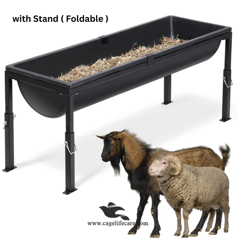 Curved Plastic Feeding Bucket Tray for Goats & Sheep