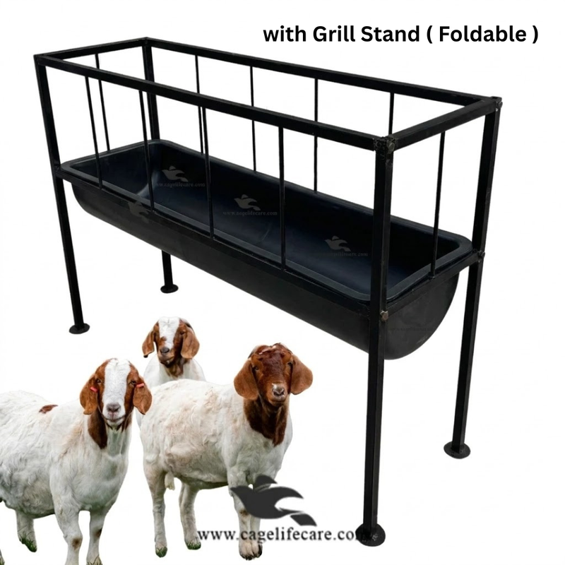 Curved Plastic Feeding Bucket Tray for Goats & Sheep