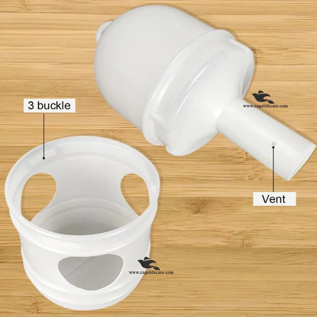 1200ml Plastic Pigeon Bird Water Drinker with Top Handle - Removeable Lid 