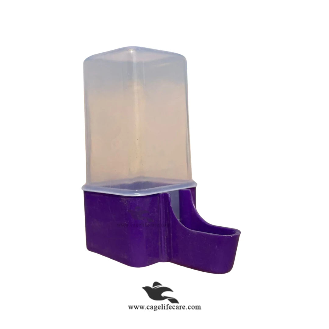 130ml Square Water Drinker for Birds Purple