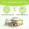 18 & 60 Eggs Fully Automatic Intelligent Green Incubator – Poultry & Parrots