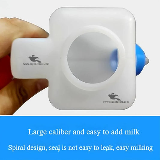 1L Imported Calf Milk Hanging Feeder – Silicone Nipple Plastic Milk Bottle with ML Measuring Scale