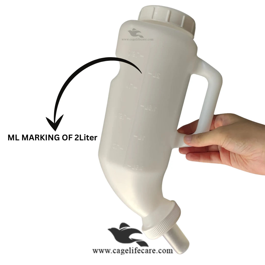 Calf Milk Feeding Bottle - Horizontal Livestock Baby Feeder