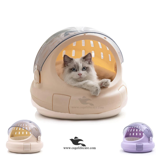 3-in-1 Pet Cat, Litter Box & Travel Jetbox – Portable Cat Space Capsule | Enclosed & Breathable