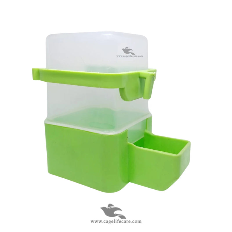 300ml Square Water & Seeds Feeder for Birds