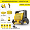 30M Garden Hose Reel Set with 10 Spray Modes — Portable Water Pipe Reel Cart