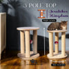 3 Poles Round Top Cat Scratcher – 50cm with Play Ball