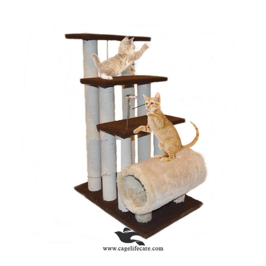 3 step round cat scratcher 85cm with spring toy