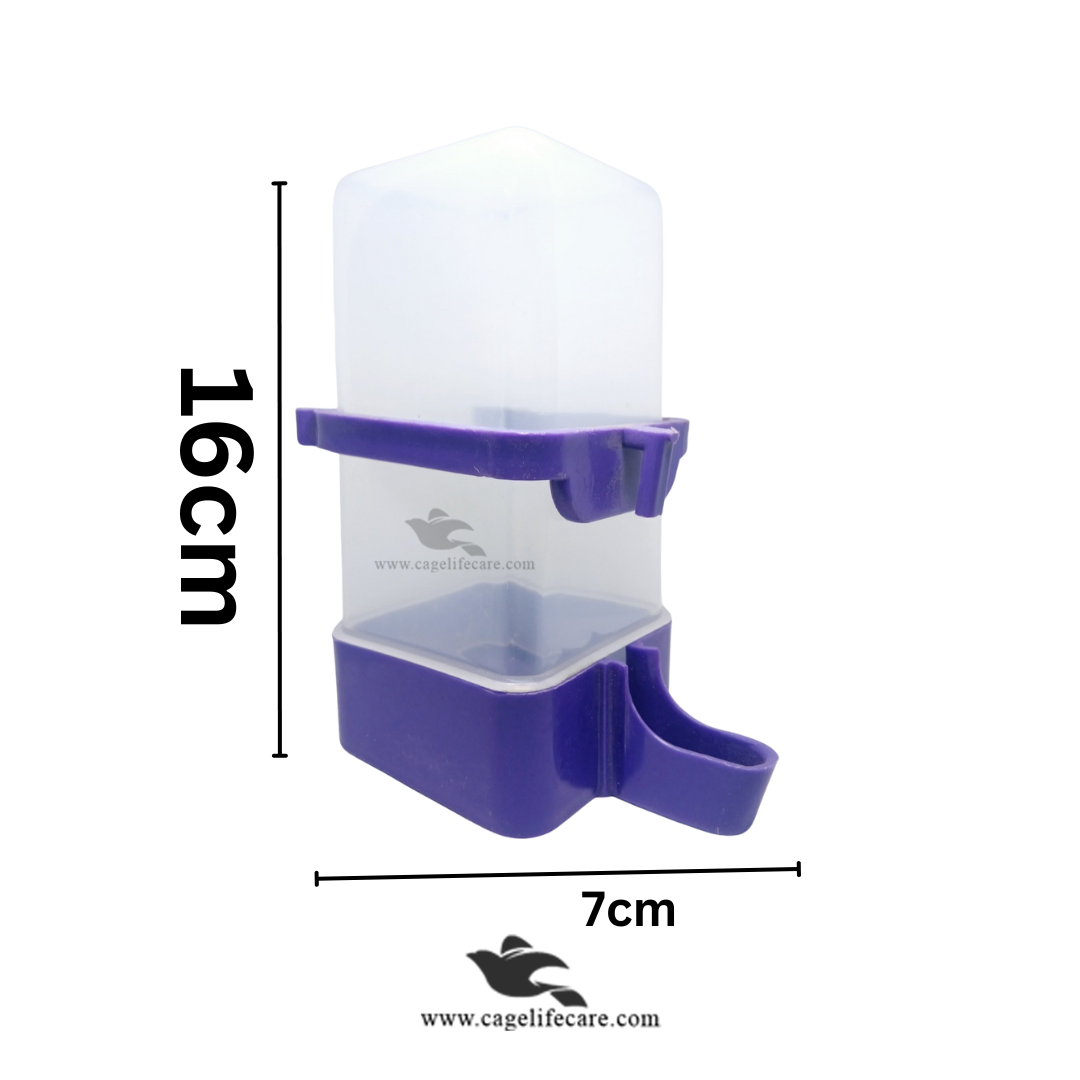 480ml Square Water Drinker for Birds Pigeons & Poultry Size