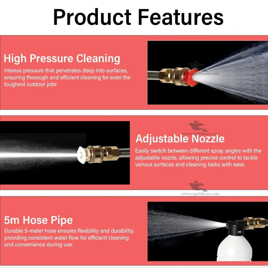 Car Wash 48V Pressure Water Gun Kit