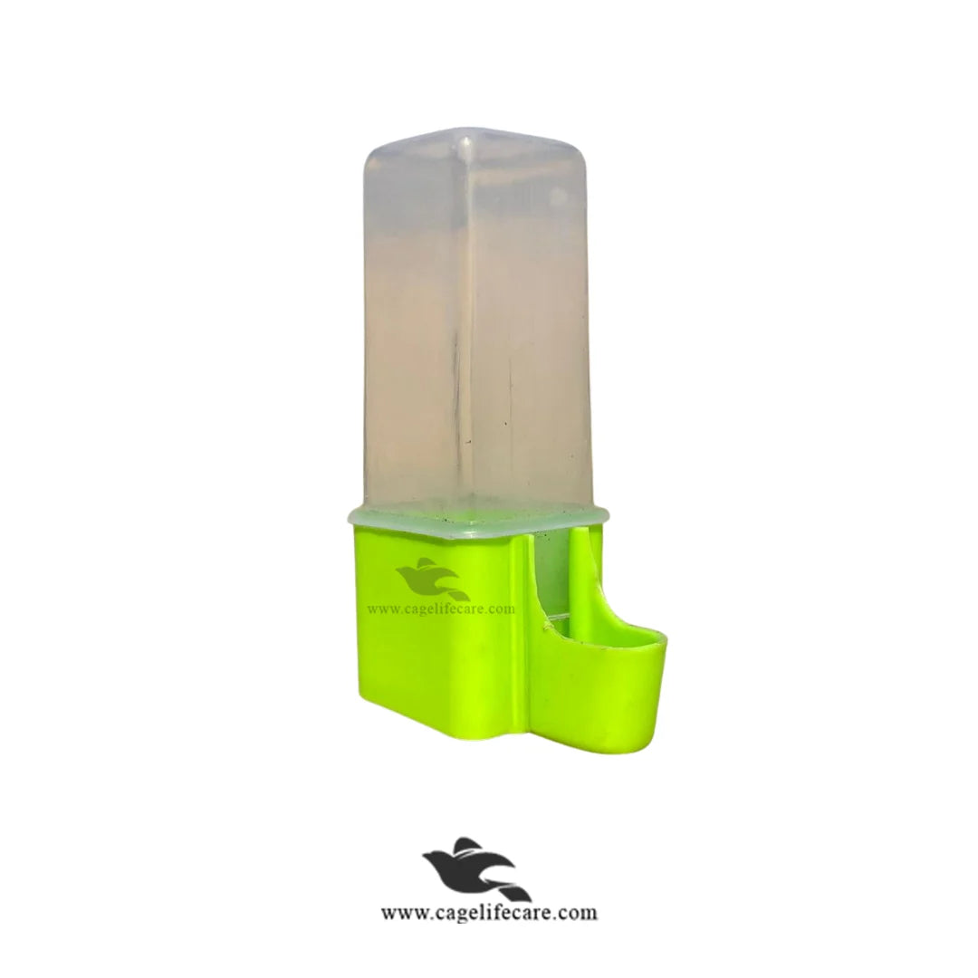 70ml Square Water Drinker for Birds Green Color