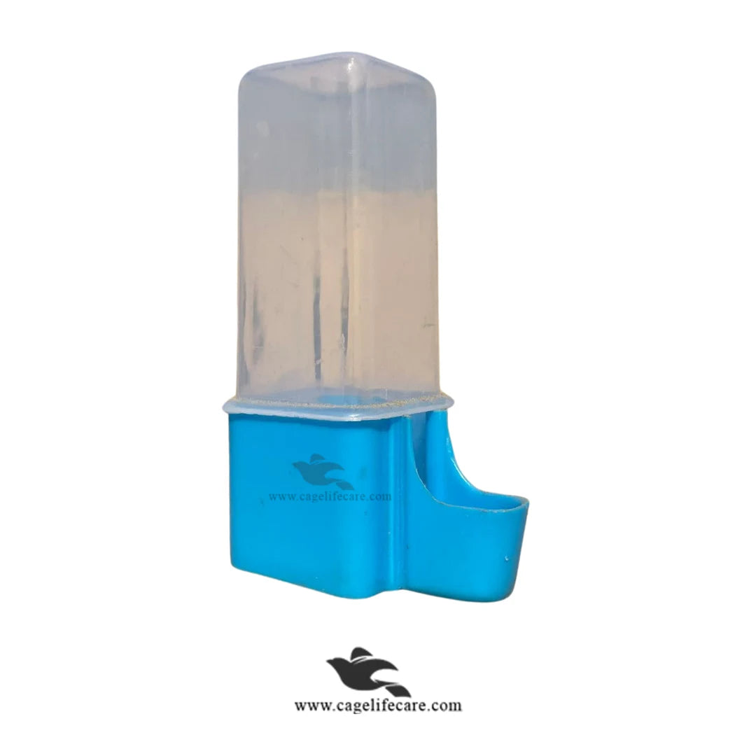 70ml Square Water Drinker for Birds Blue Color 