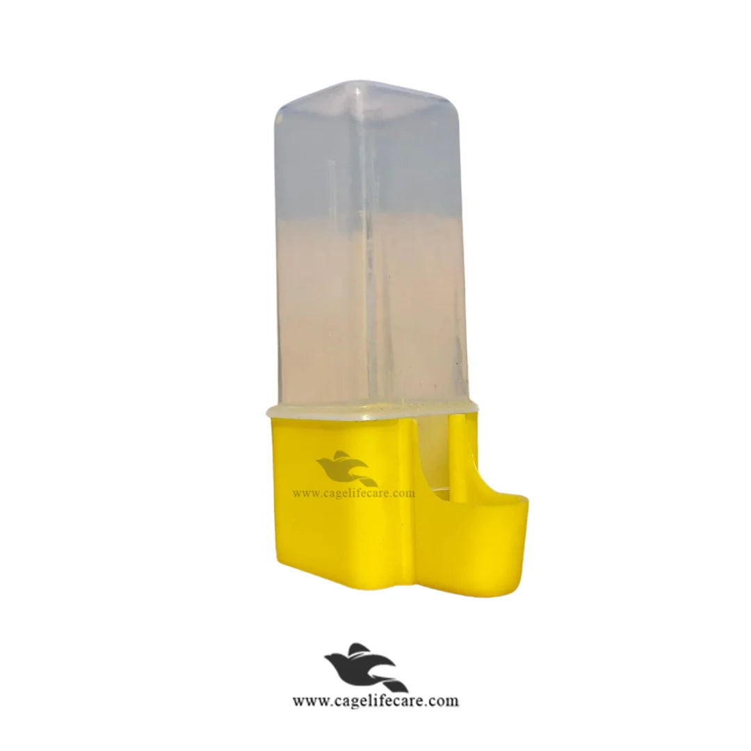 70ml Square Water Drinker for Birds Yellow Color