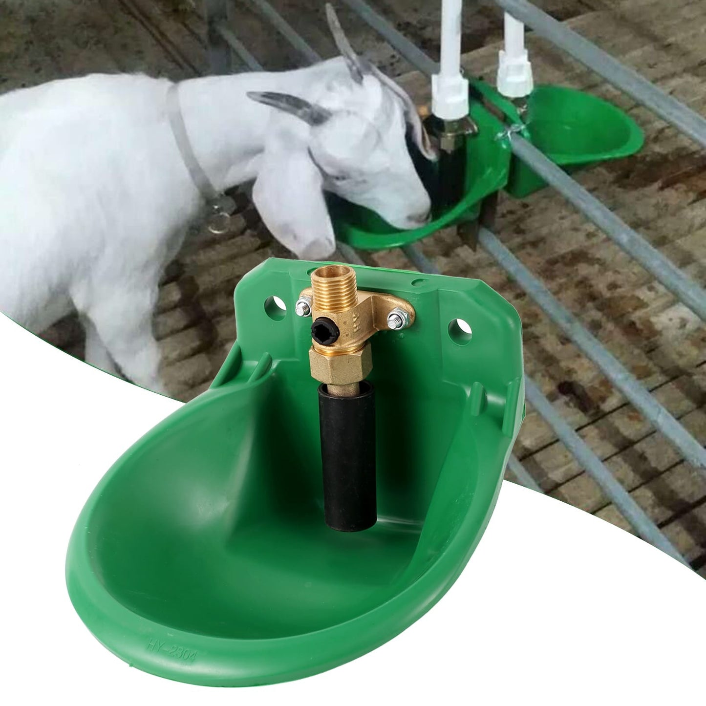 Goat Auto Drinker - 1L Automatic Water Bowl ( Brass Valve )