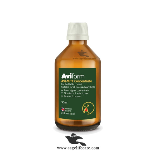 AVI MITE - Designed to Control Red Mite infestations in Birds 50ml bottle and loose packing