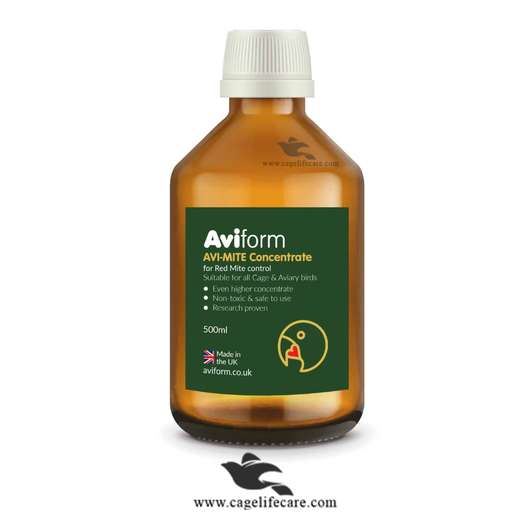 AVI MITE - Designed to Control Red Mite infestations in Birds 500ml bottle and loose packing