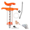 Adjustable Drenching Syringe with Steel Nozzle - For Goats, Sheep, Dogs & Pets (20ml-100ml)