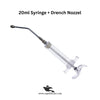 Adjustable Drenching Syringe with Steel Nozzle - For Goats, Sheep, Dogs & Pets (20ml-100ml)