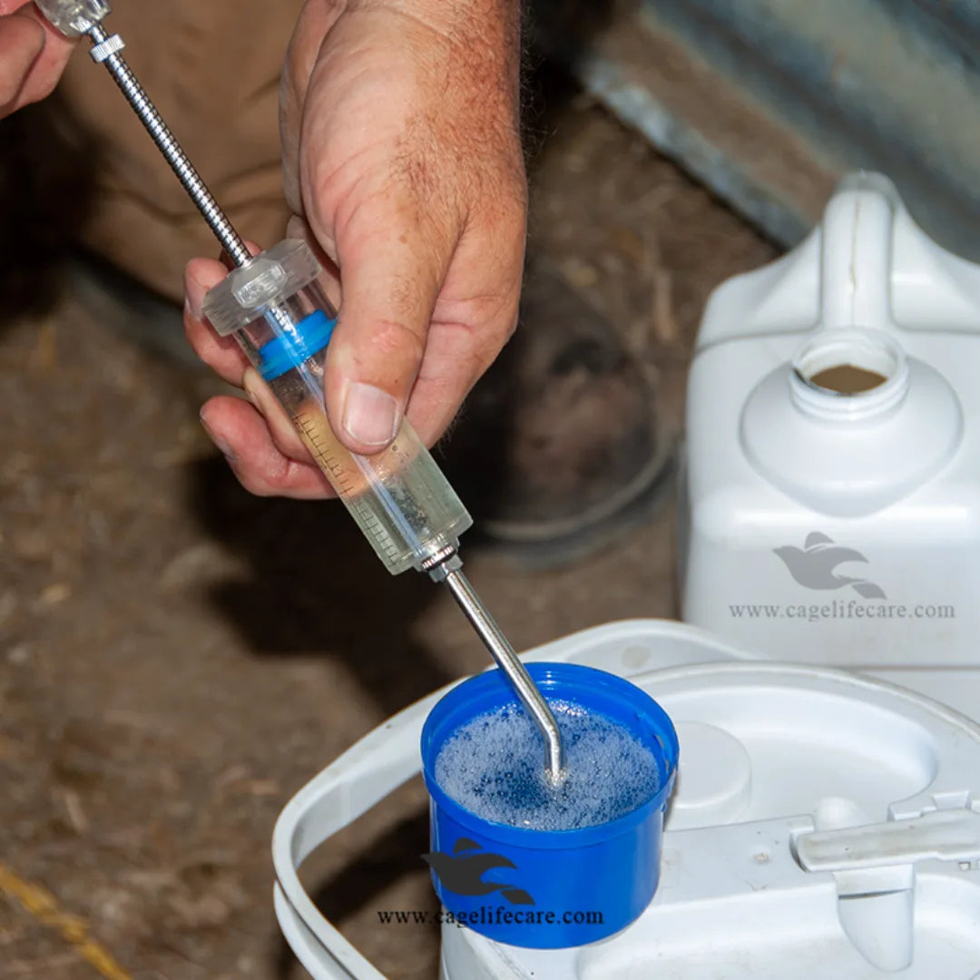Adjustable Drenching Syringe with Steel Nozzle - For Goats, Sheep, Dogs & Pets (20ml-100ml)