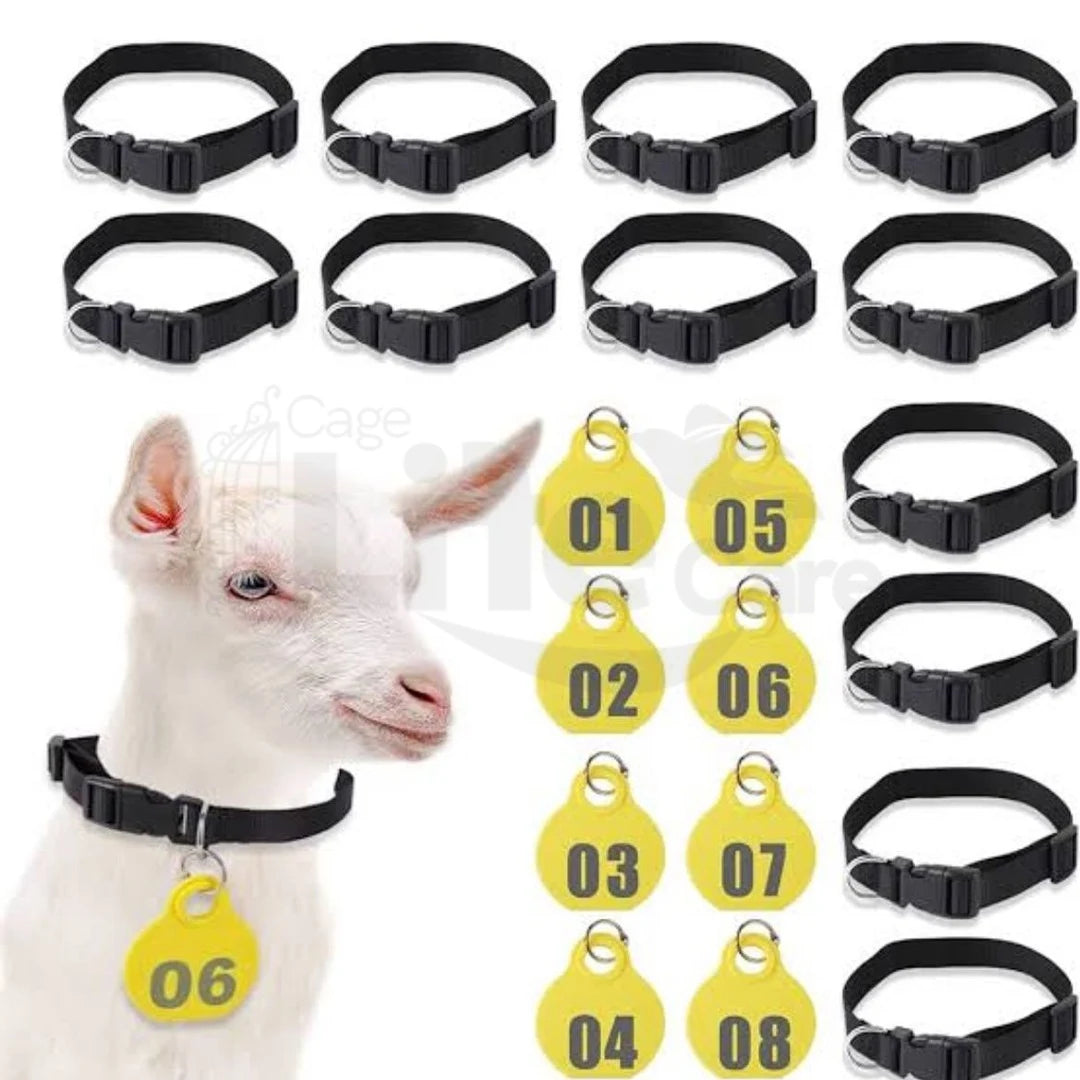 Adjustable ID Collar Tags For Sheep and Goats Livestock
