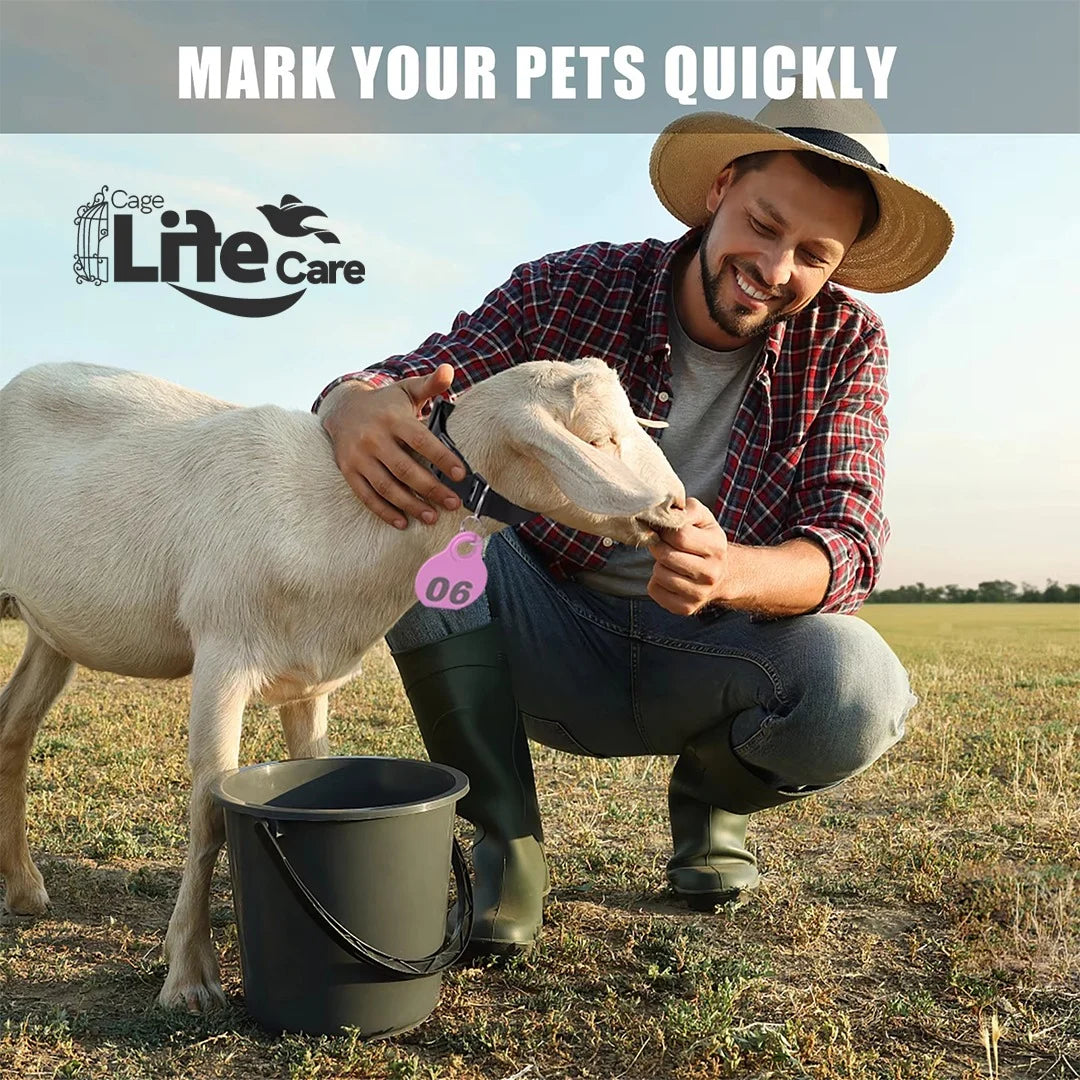 Adjustable ID Collar Tags For Sheep and Goats Livestock