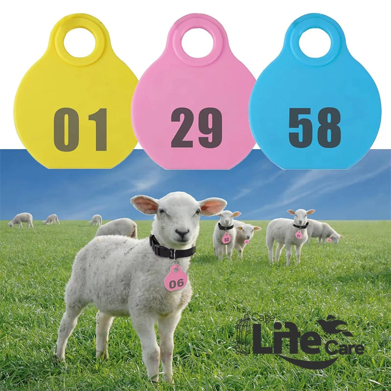 Adjustable ID Neck Collar Tags For Sheep & Goats Livestock