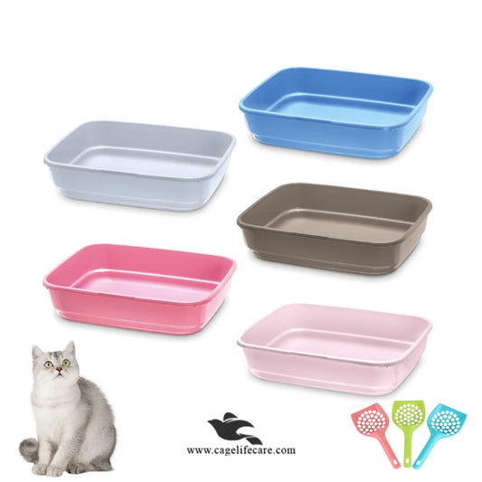 Adult Cat Simple Large Litter Tray with Scoop (Made in Pakistan)