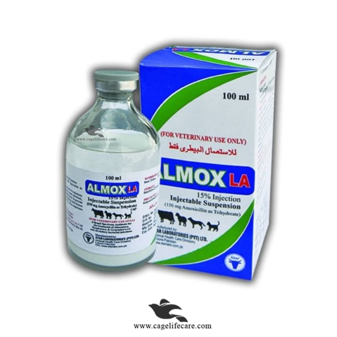 Almox L.A. 15% Injection – Broad Spectrum Antibiotic for Livestock & Pets