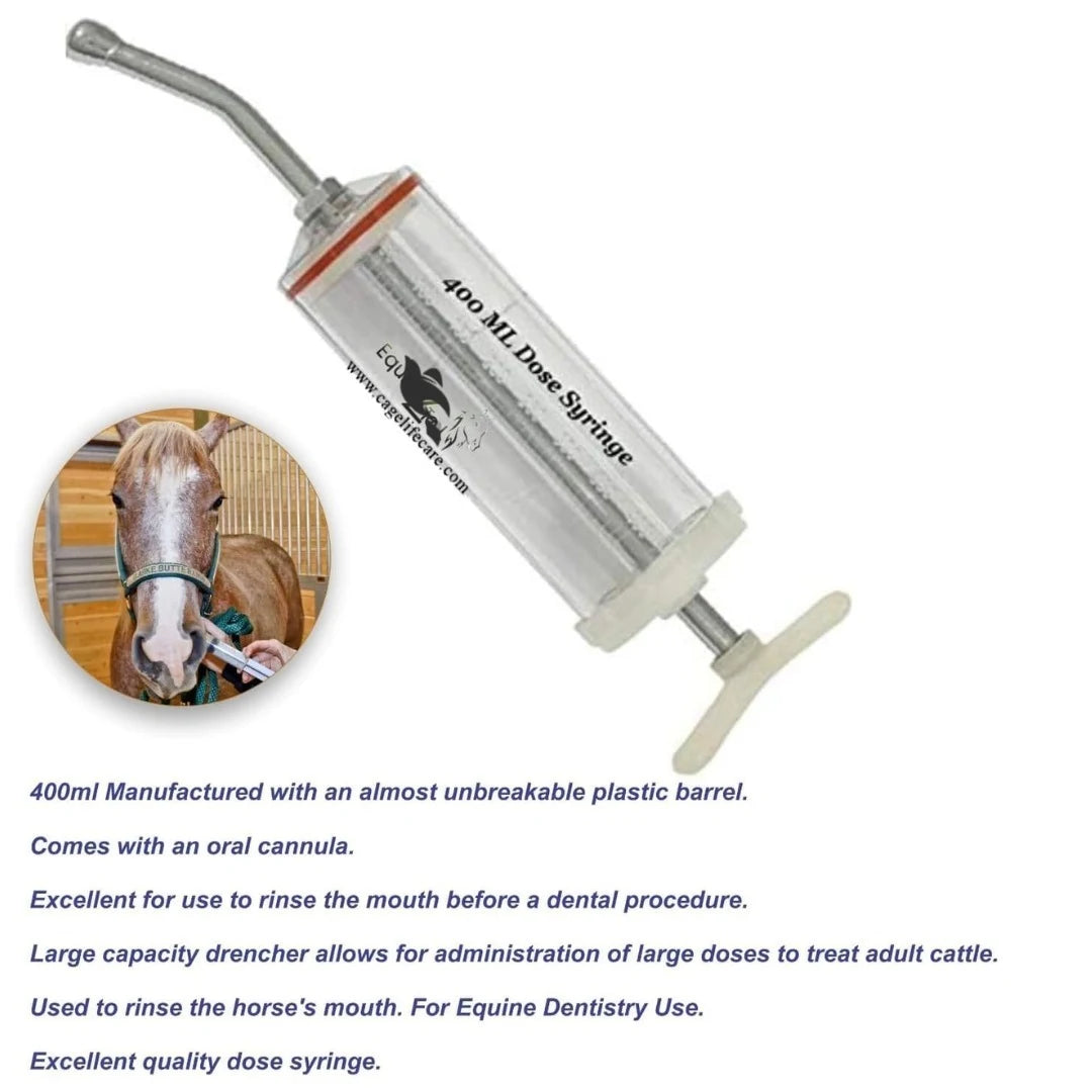 Animal Drencher – Manual Drenching Gun for LiveStock Horse Drench Gun 400ml