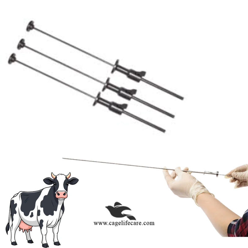 Artificial Insemination Gun – Auto-Lock Stainless Steel AI Gun for Livestock