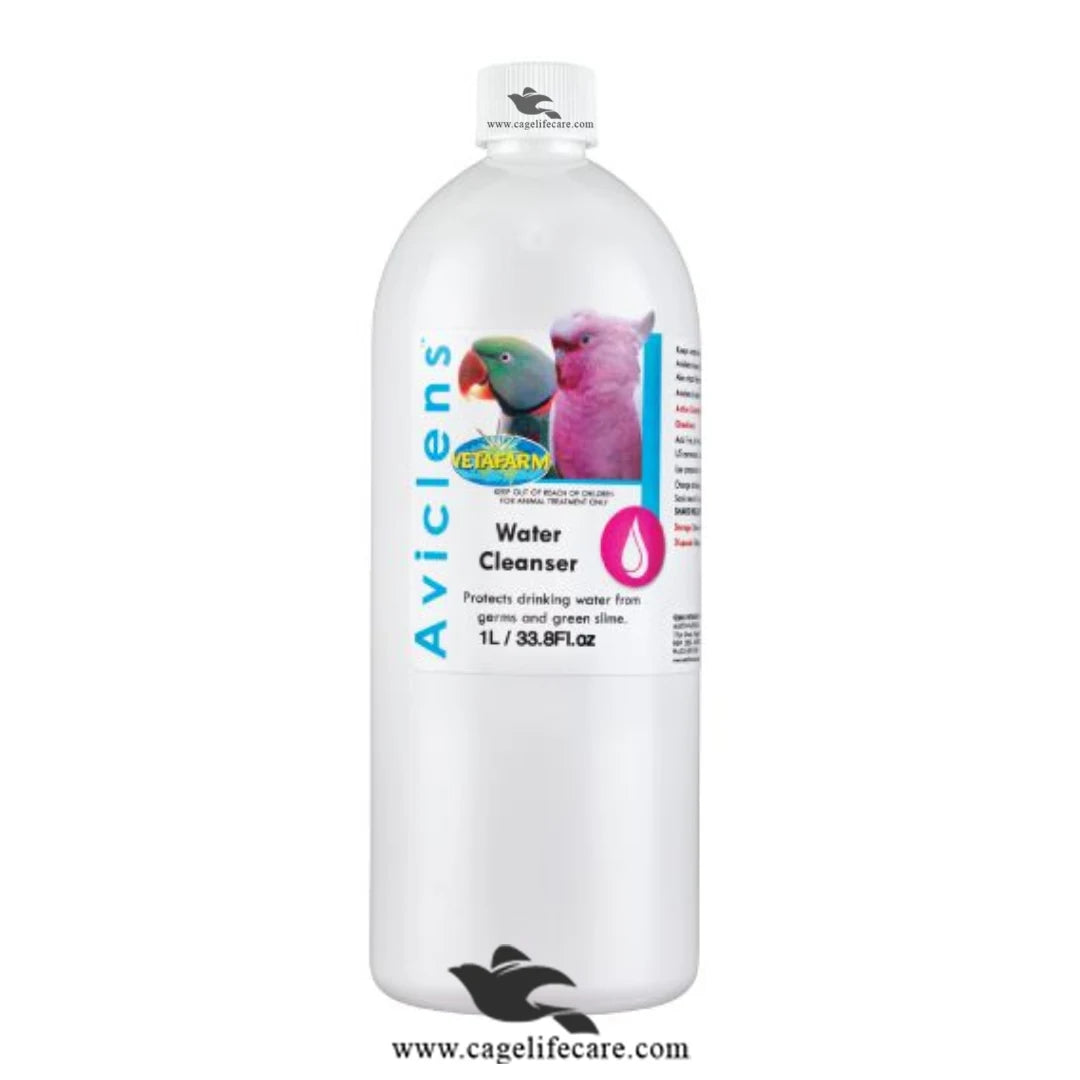 Aviclens Water Cleanser – Keep Your Bird’s Drinking Water Fresh & Safe 1000ml Bottle and Loose Packing