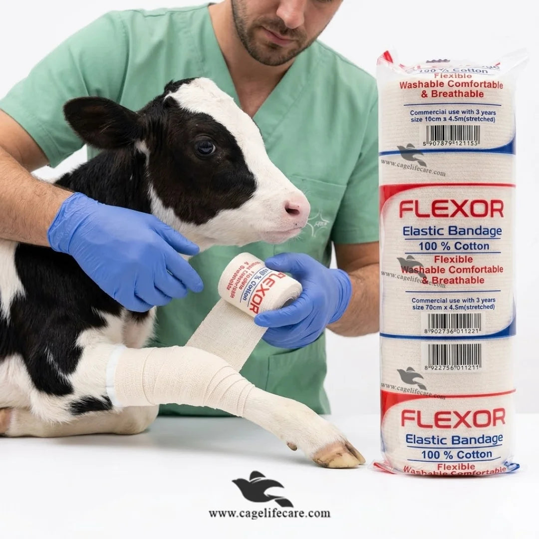 Cotton roll for animal wound care and dressing