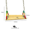 Bench Swing Bird Sitting Toy with Natural Wood - Parrots & Birds