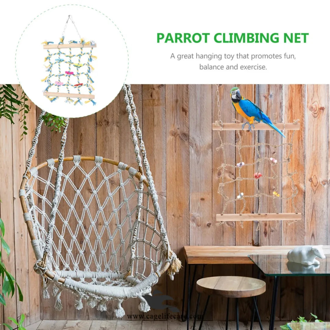 Bird Climbing Net Toy For Parrots & Small Birds