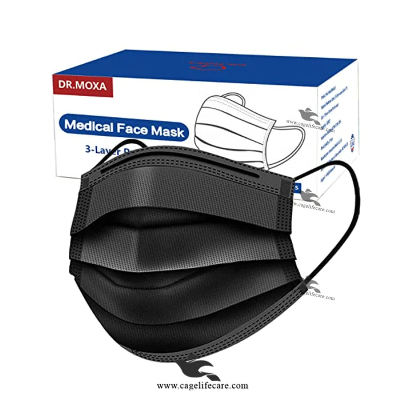 Black Surgical Facemask — Imported Protection for Farmers & Veterinary Doctors