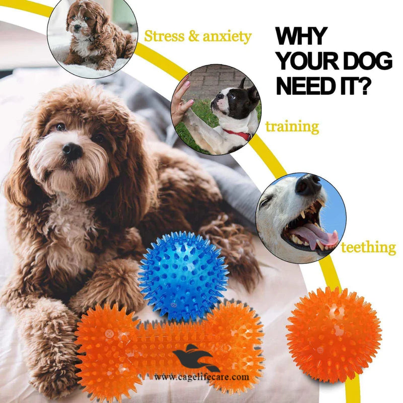 Bone Shape LED Chew Toy for Dogs – Interactive Squeak TPR Rubber Toy for Training & Dental Care