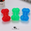 Bone Shape LED Chew Toy for Dogs – Interactive Squeak TPR Rubber Toy for Training & Dental Care