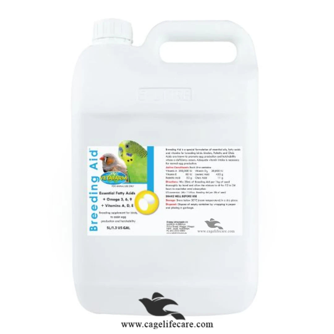 Breeding Aid Oil – Enhance Egg Production, Hatchability & Fertility 5 Liter Can & Loose for 100% Breeding Formula for birds 