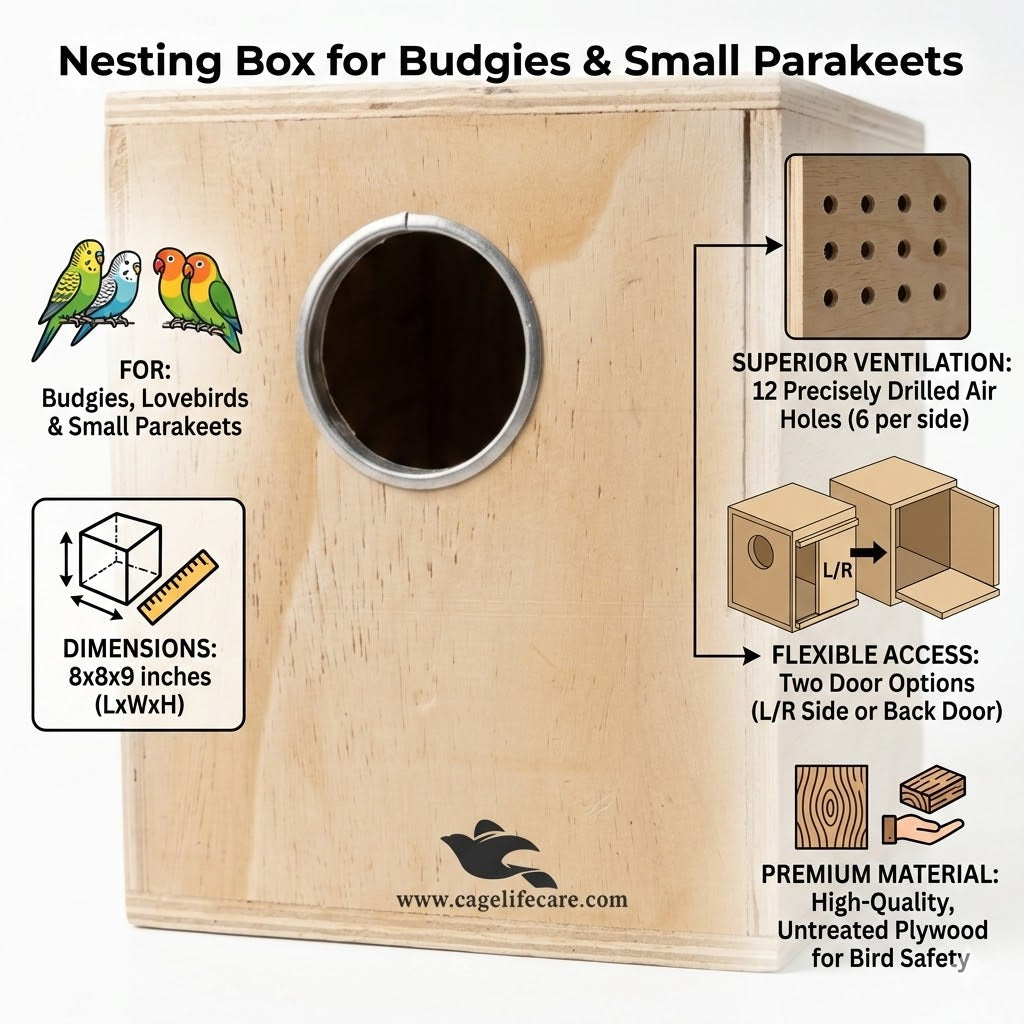 lovebird breeding nest box
