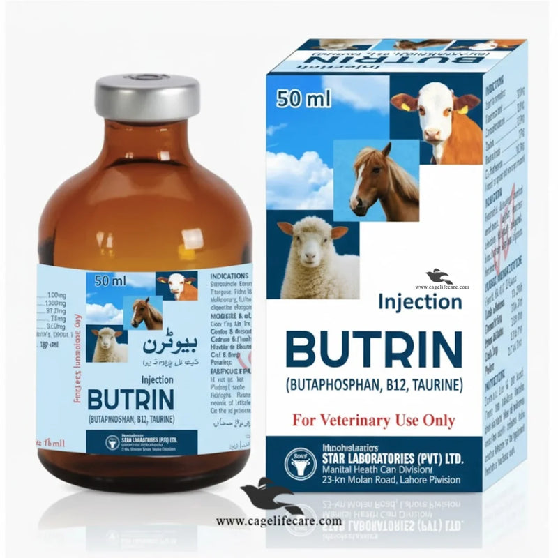 Butrin Injection – Butaphosphan, B12 & Taurine for Cattle, Buffalo & Livestock Recovery