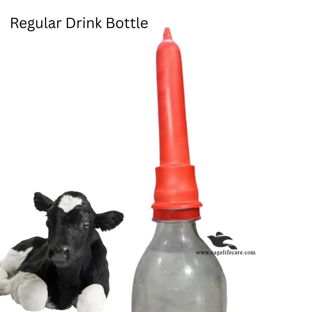 Calf Feeding Nipple (Red) – Soft Rubber Feeder for Calves LiveStock