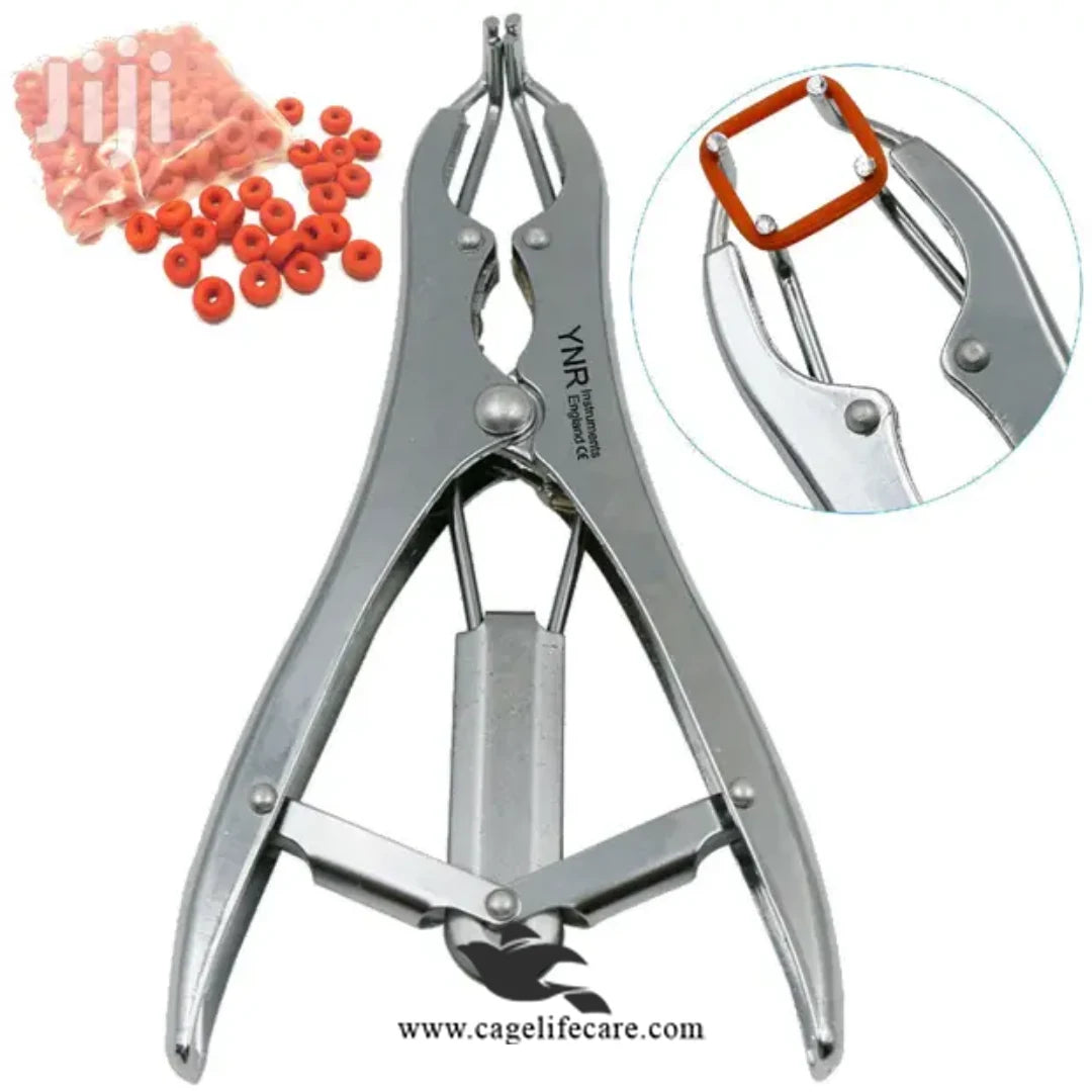 Castrator Plier Elastrator Tool – Stainless Steel Castration & Tail Applicator for Livestock