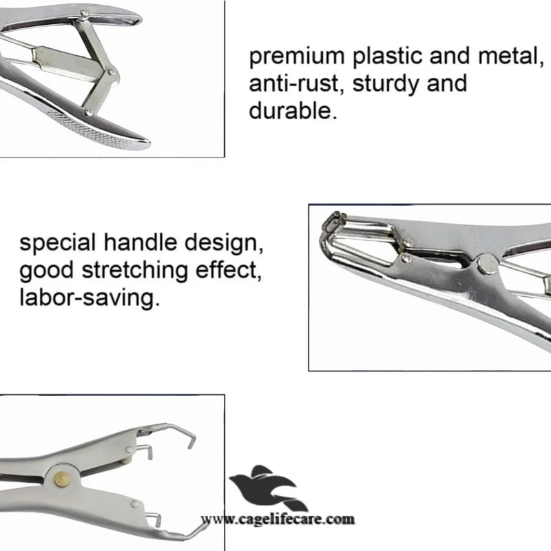 Castrator Plier for Livestock - Stainless Steel Ring Applicator