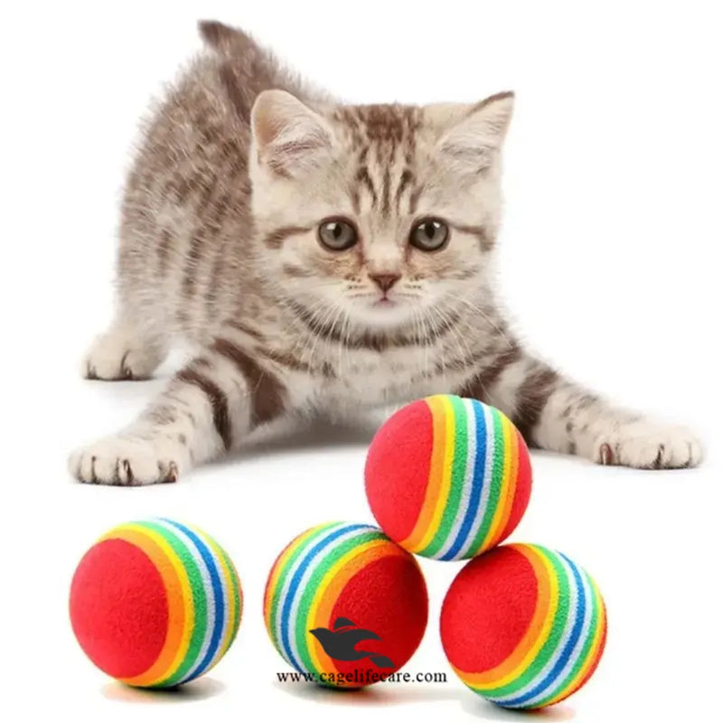 Cat Ball Toy Soft – Multi Color Bouncy Ball for Cats