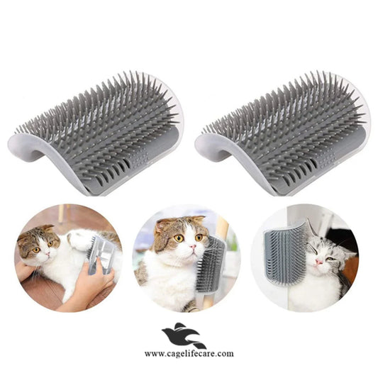 Cat Corner Scratcher and Massager on wall
