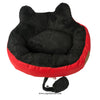 Cat Ears Plush Bed with Tail & PlayBall for Cats & Small Dogs