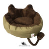 Cat Ears Plush Bed with Tail & PlayBall for Cats & Small Dogs