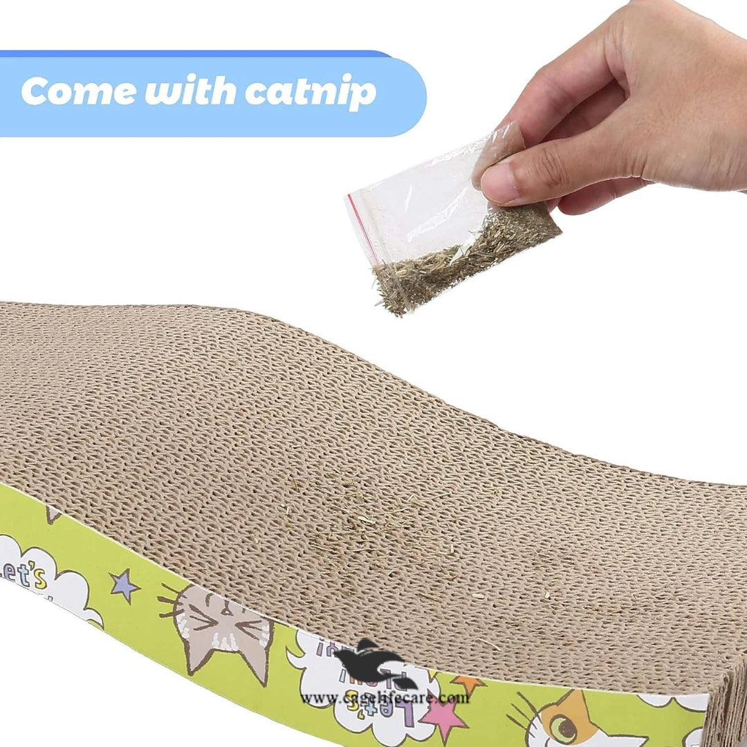 Wavy curve cat scratching pad for healthy claws