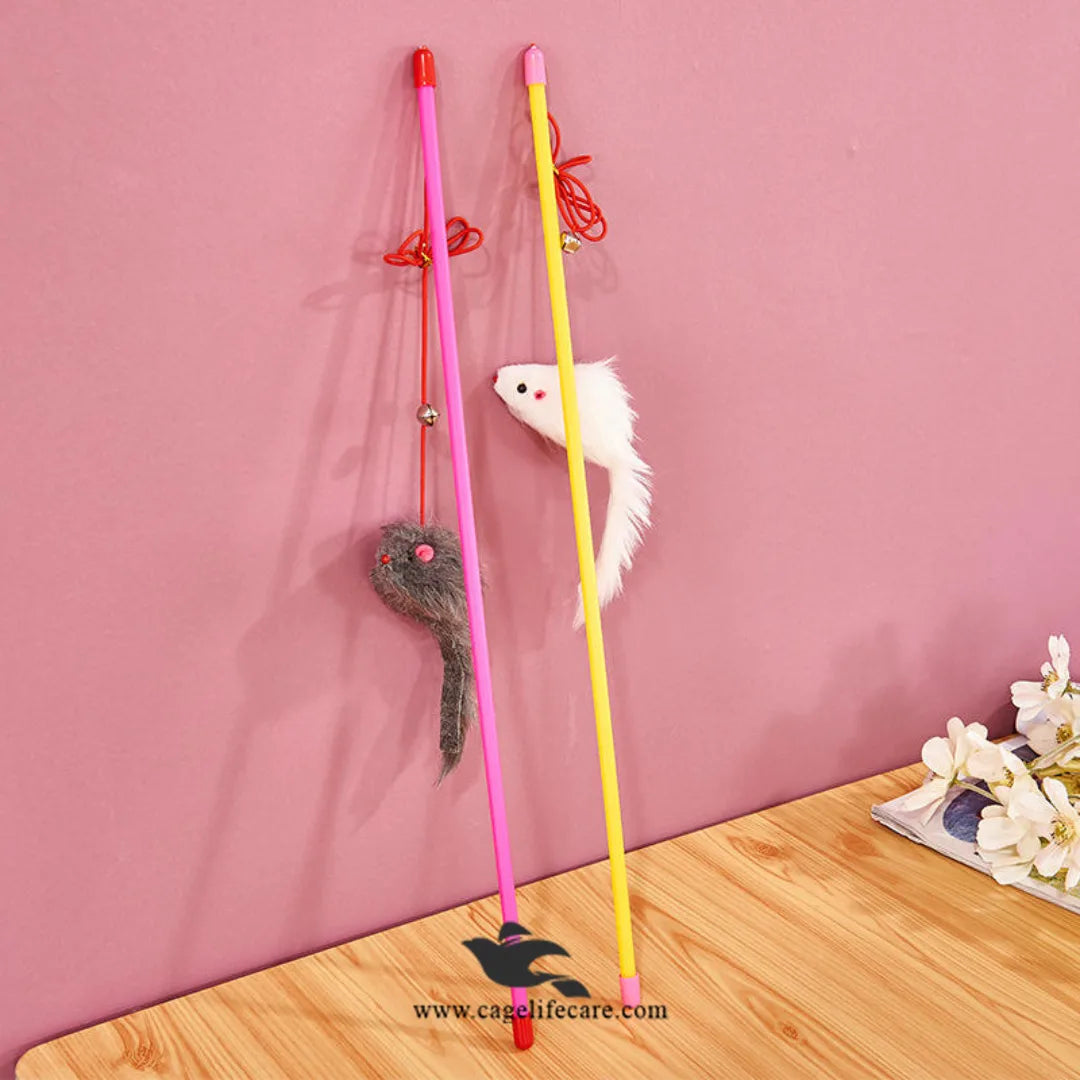 Cat Wand / Cat Play Stick with Different Toys