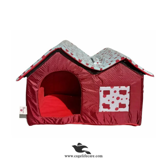 Cat & Dog Double Hut House – Large Soft Washable Bed for Pets